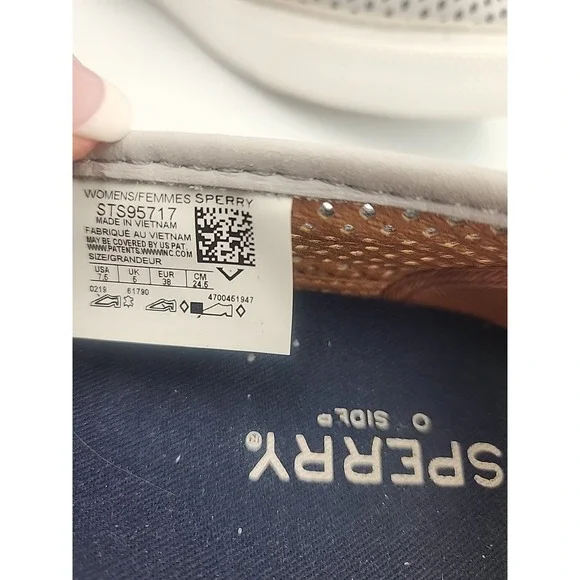 Sperry Top-Sider Seaside Perforated‎ Sneakers Womens Size 7.5 Grey Memory Foam - Picture 7 of 7